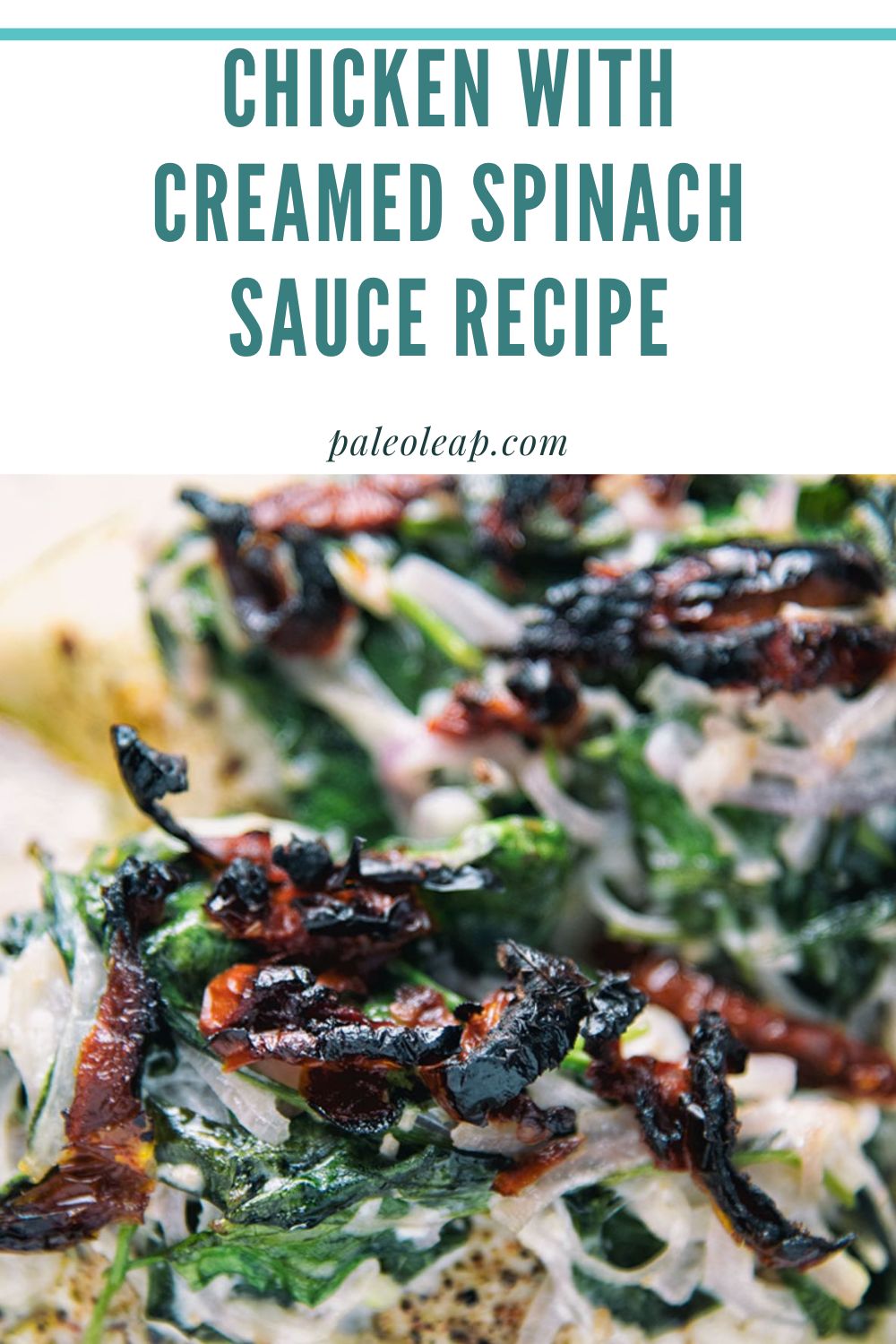 Chicken with Creamed Spinach Sauce Recipe | Paleo Leap