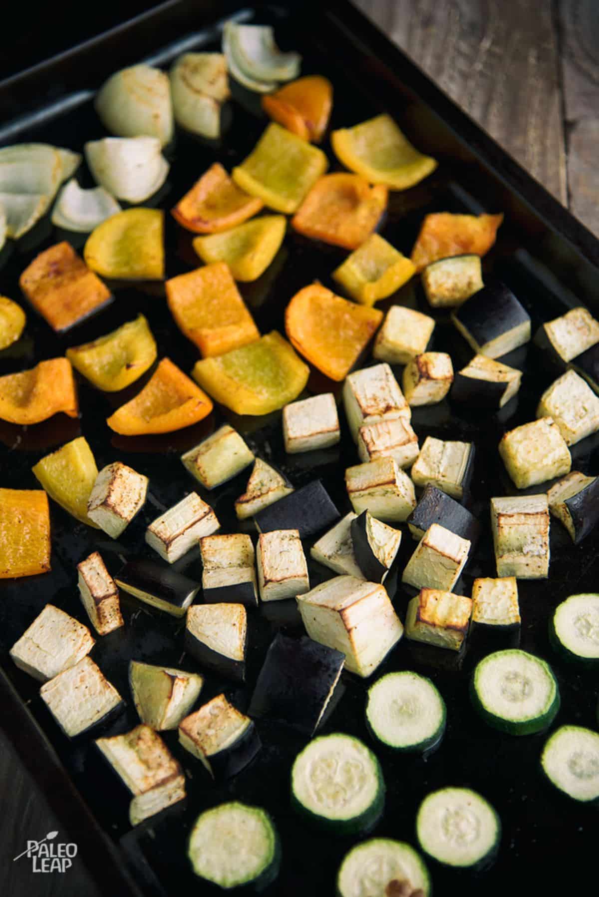 Roasted Vegetable Salad With Cilantro Dressing Recipe Preparation