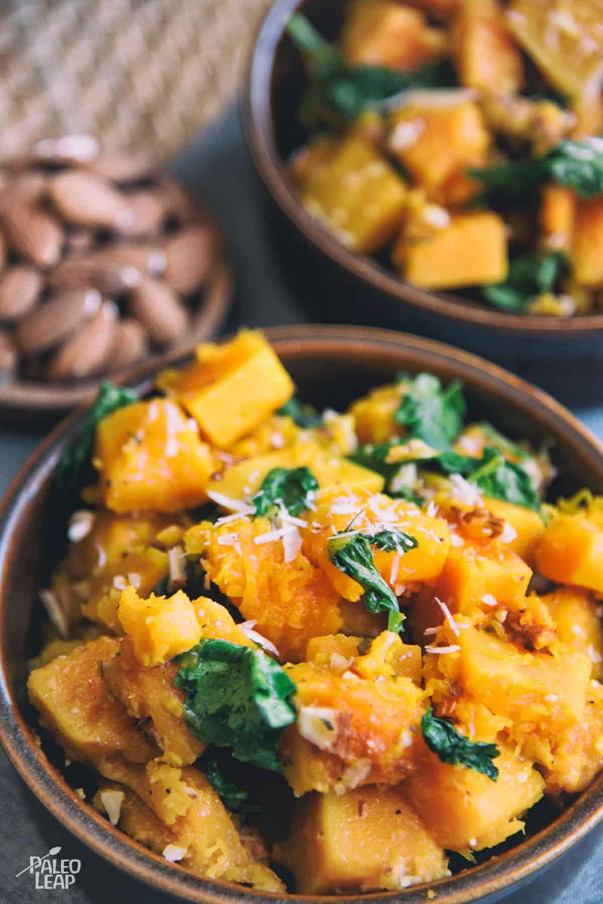 Oven-Roasted Butternut Squash And Kale