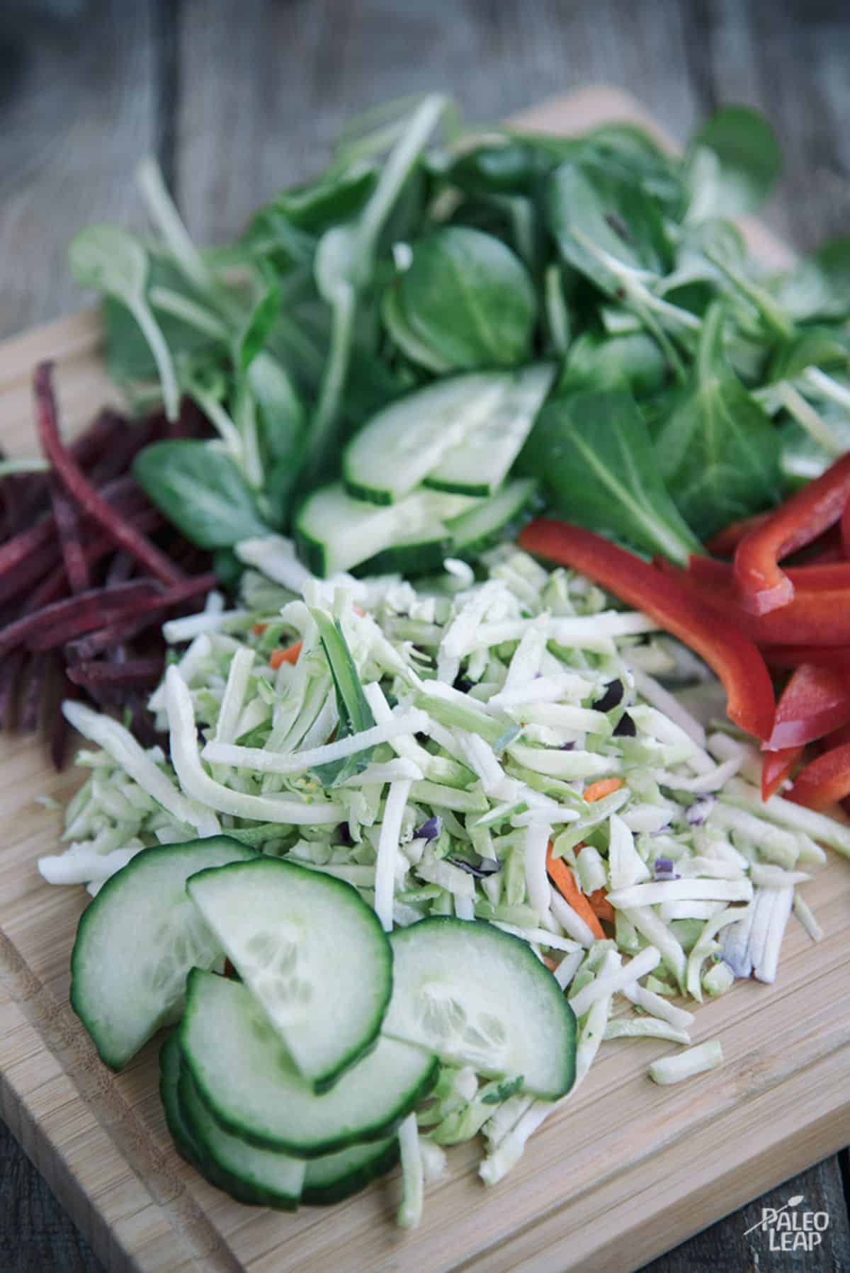 Beet Broccoli And Mache Salad With Almond Vinaigrette Recipe Preparation