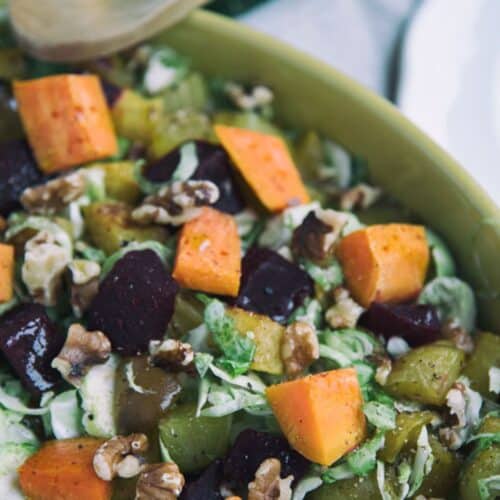 Roasted Vegetable and Brussels Sprouts Salad Recipe