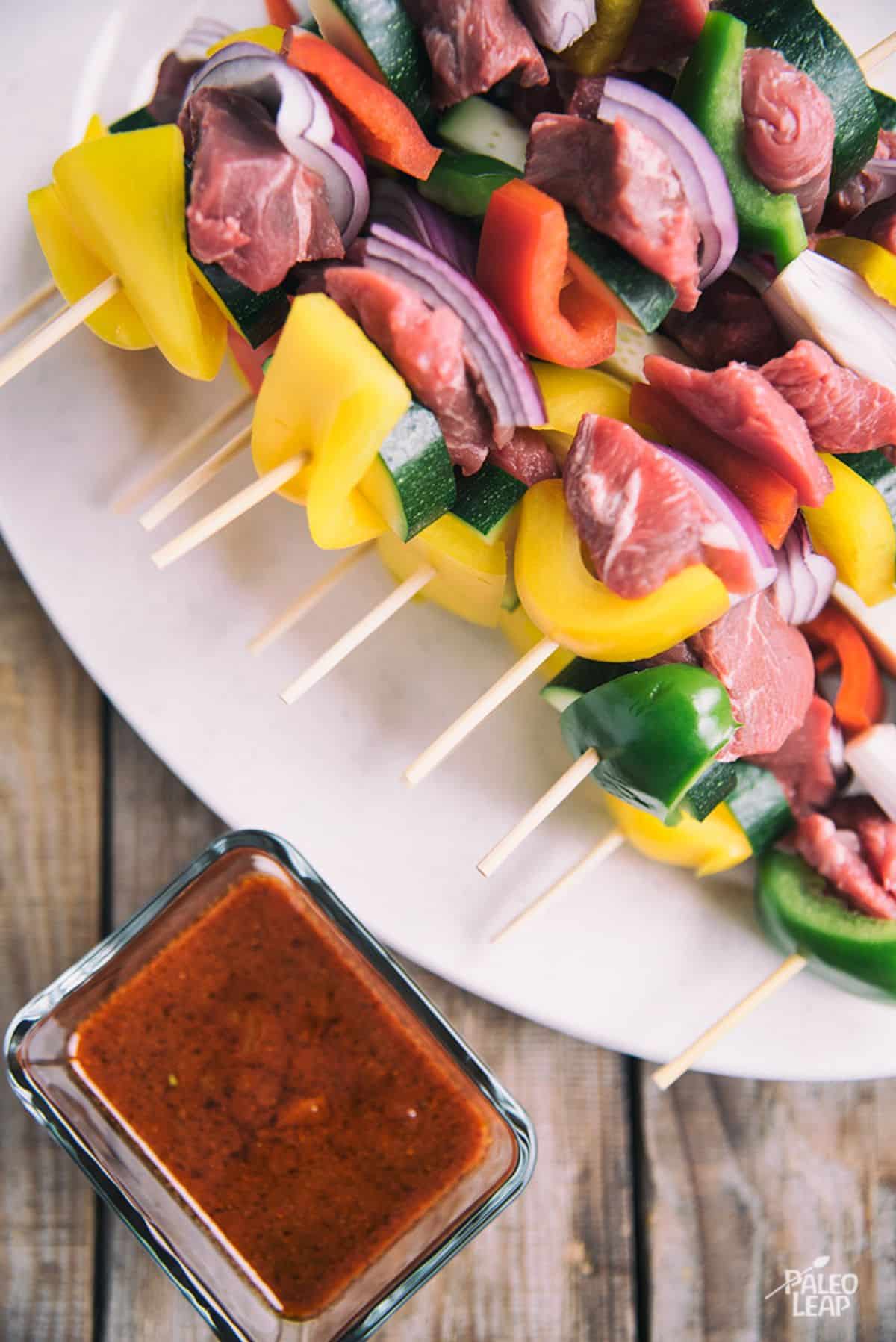 Simple Mexican-Style Beef Kabobs Recipe Preparation