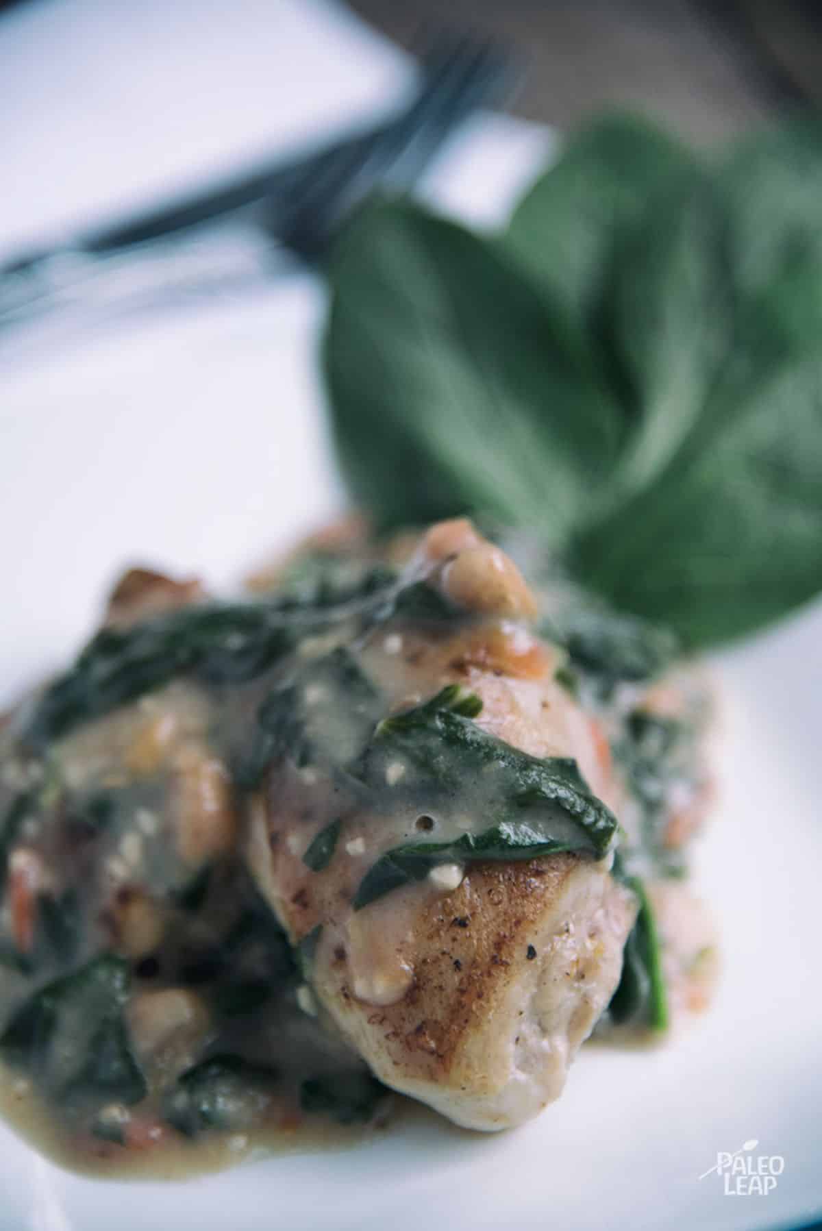 Chicken with Creamy Tomato-Spinach Sauce