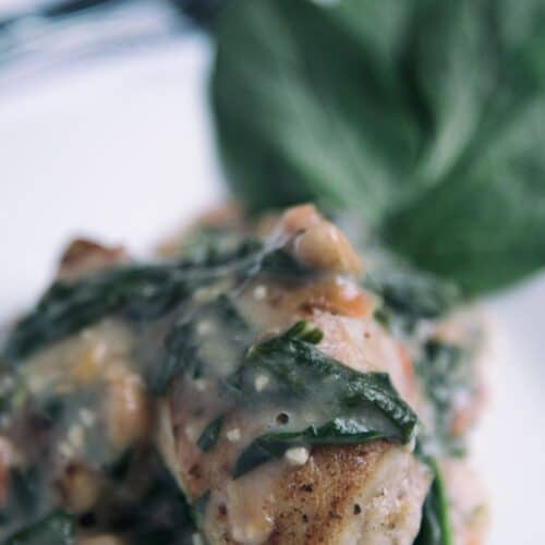 Chicken with Creamy Tomato-Spinach Sauce Recipe