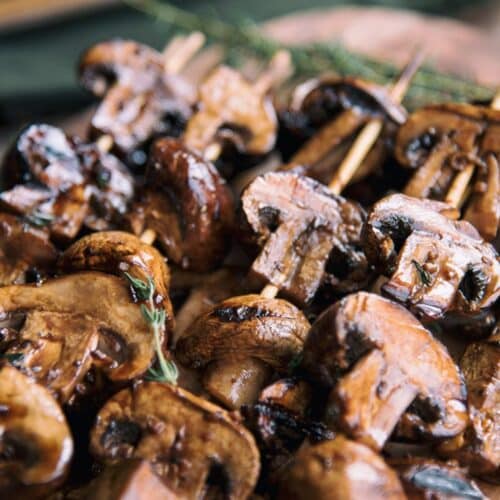 Grilled Mushroom Skewers With Balsamic Sauce Recipe