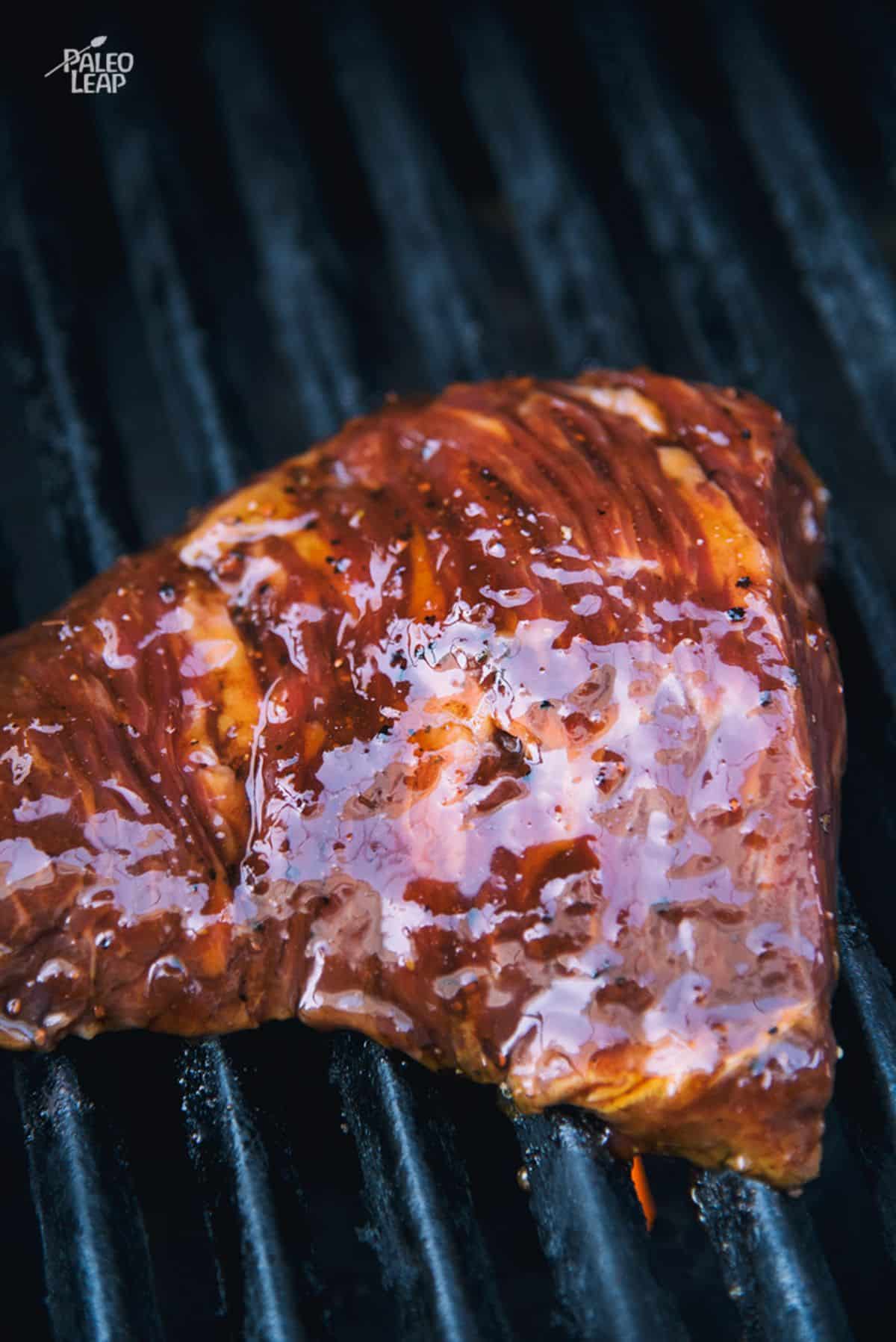 Grilled Steaks With Apricot Glaze Recipe Preparation