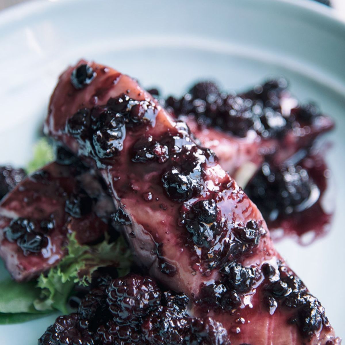 Salmon With Blackberry Sauce Featured