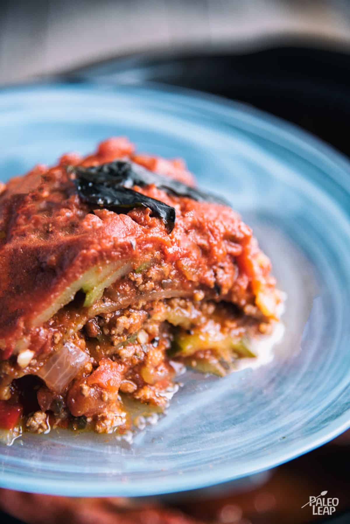 Slow Cooker Beef Zucchini Lasagna