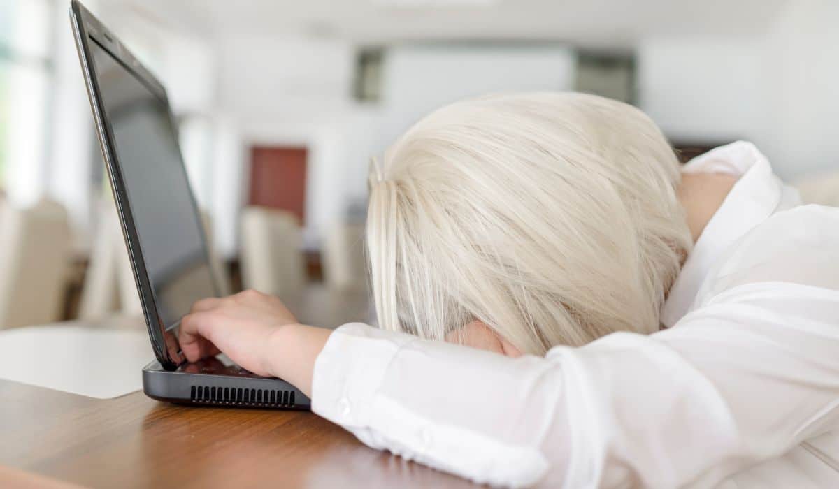 sleeping at desk