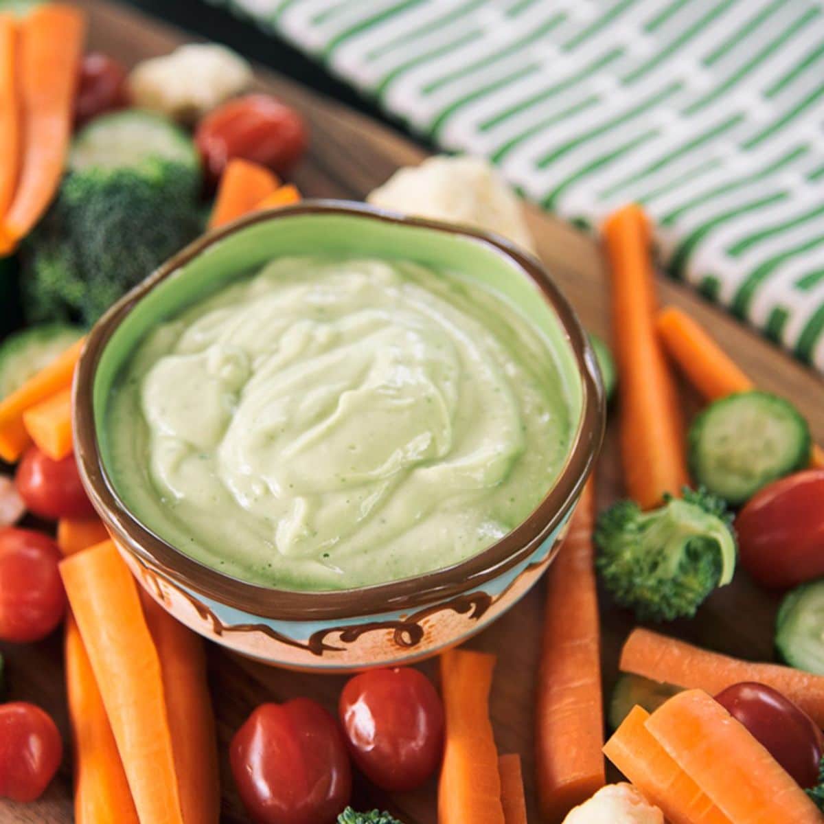 Avocado Vegetable Dip Featured