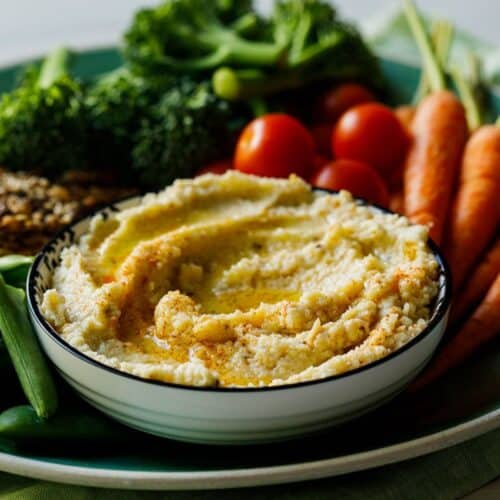 Cauliflower Hummus With Crudites Recipe