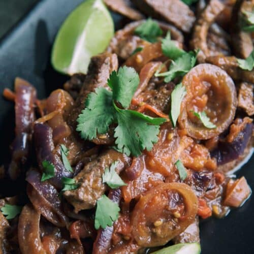 Colombian Steak With Onion-Tomato Sauce Recipe