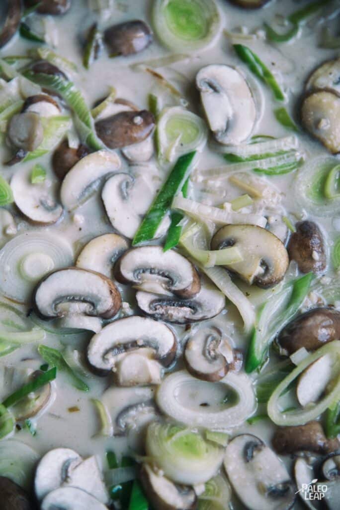 Creamy Leek and Mushroom Chicken Thighs Recipe | Paleo Leap