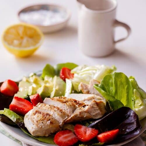 Grilled Chicken with Strawberry and Avocado Salad Recipe