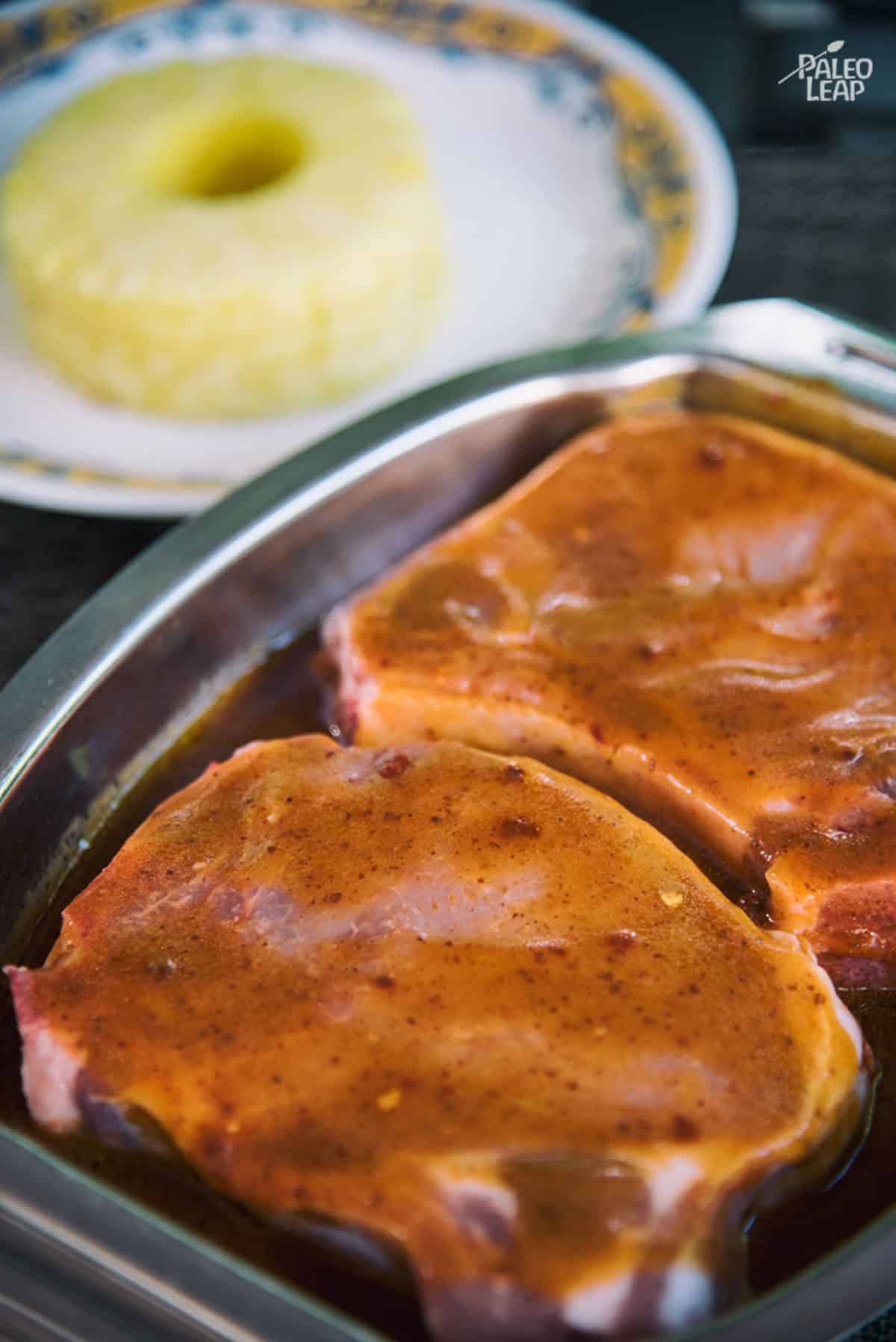 Grilled Hawaiian Style Pork Chops Recipe Preparation