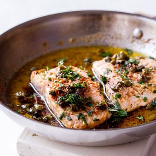 Salmon with Lemon-Butter and Capers Recipe