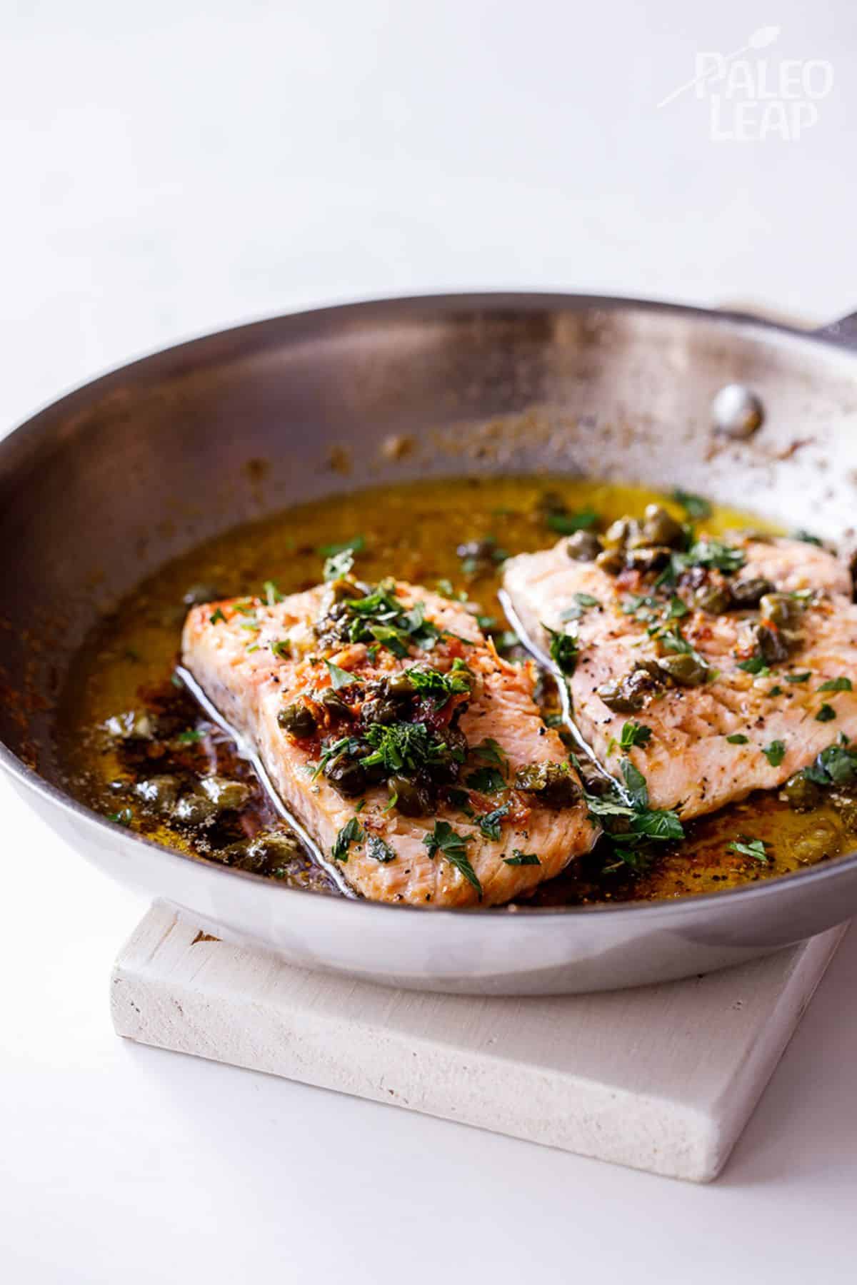 Salmon with Lemon-Butter and Capers