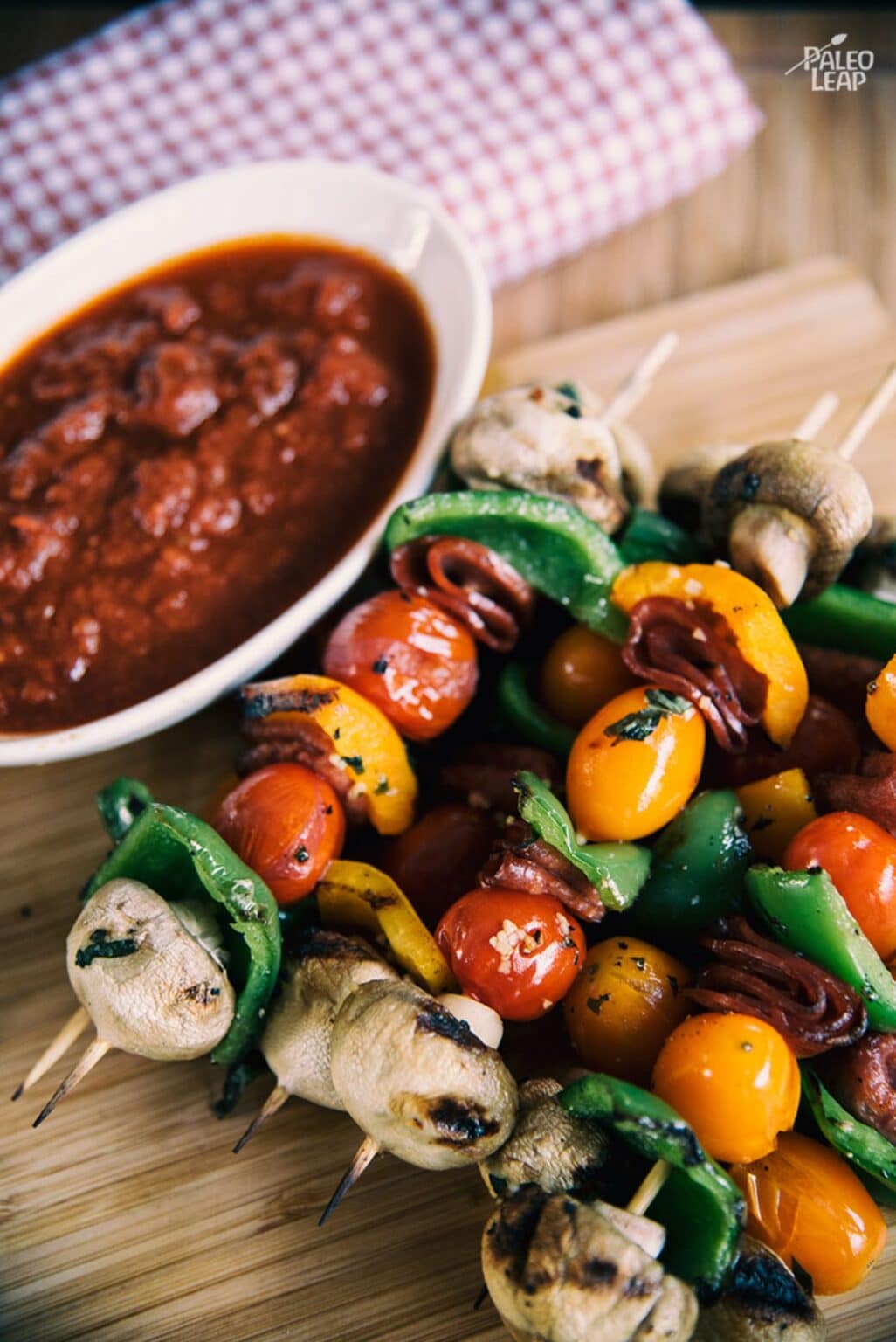 Simple Grilled Pizza Skewers Recipe Paleo Leap