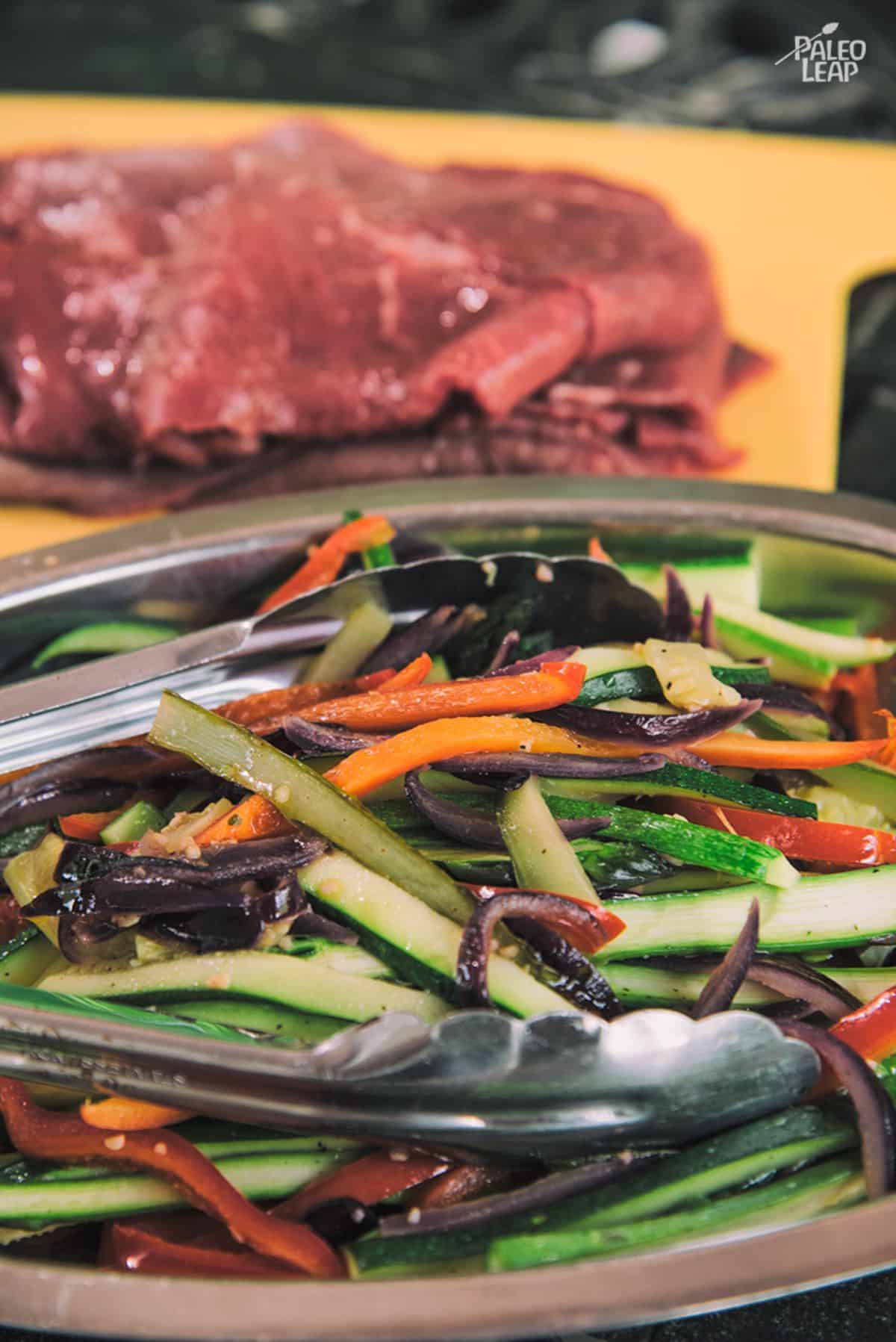 Summer Vegetable Beef Rolls Recipe Preparation