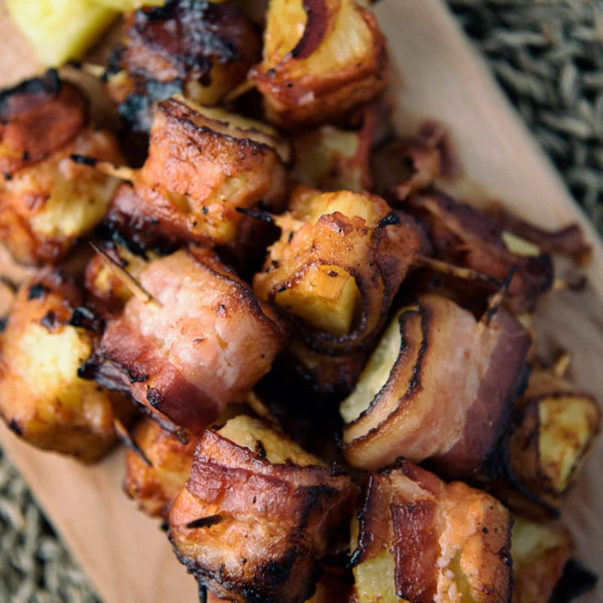 Bacon-Wrapped Pineapple Bites Featured