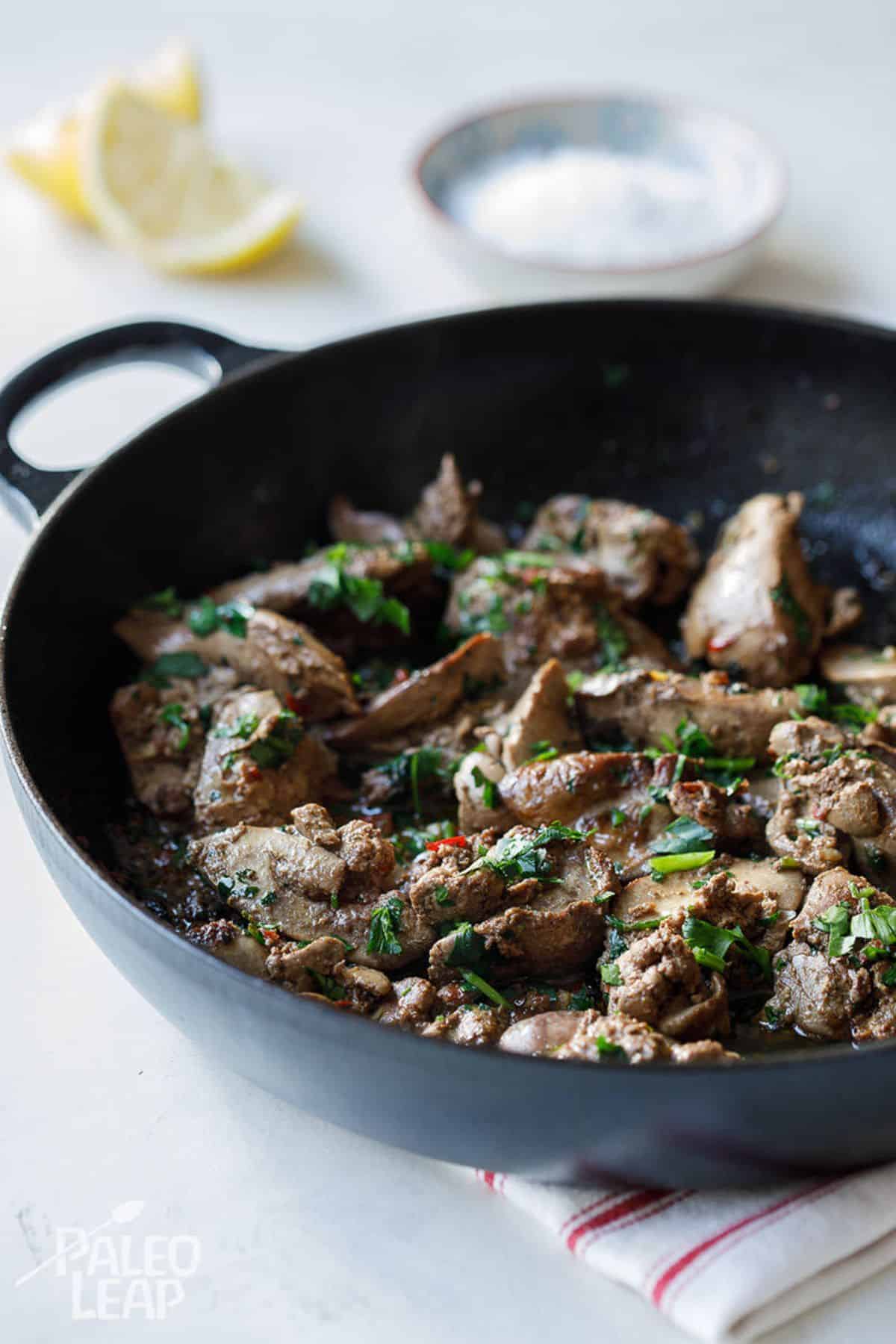 Pan-Fried Chili and Garlic Chicken Livers