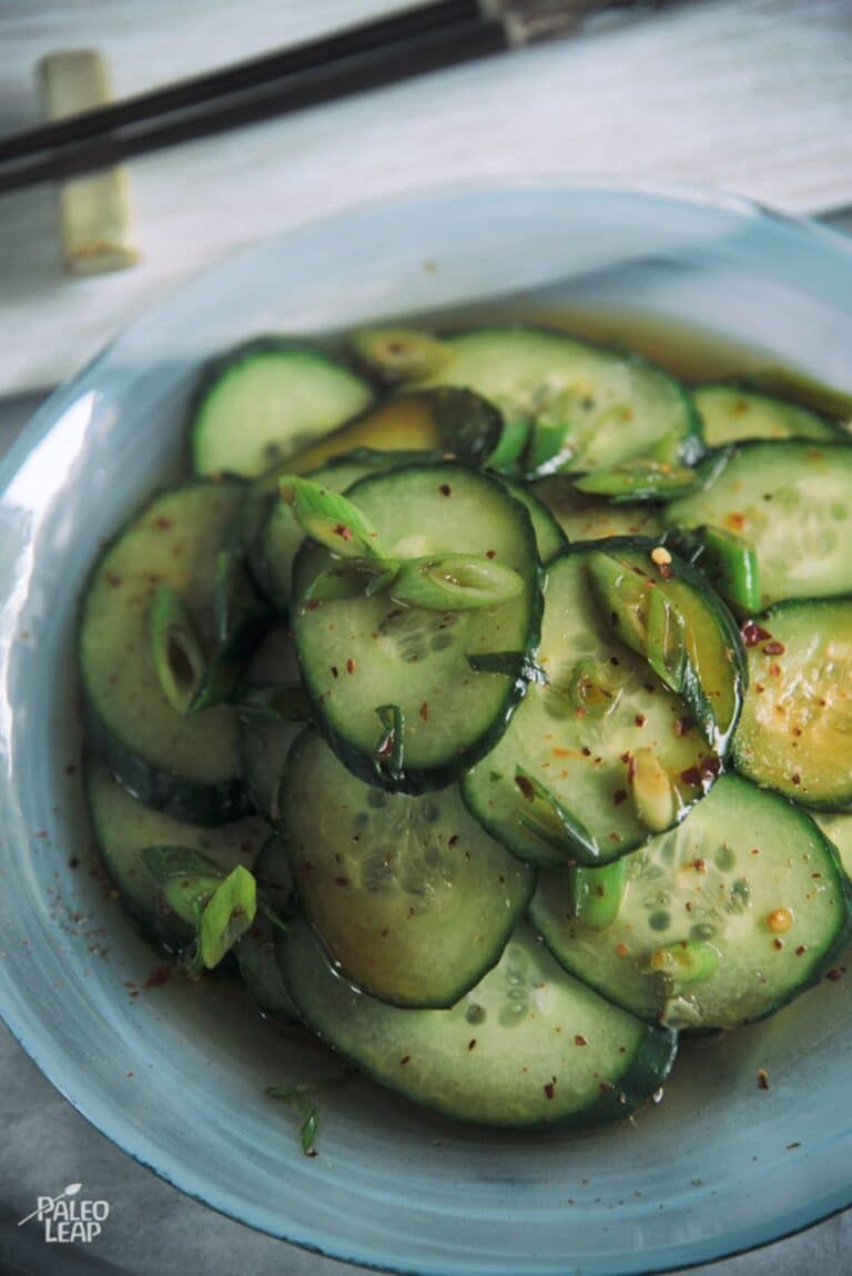 Simple KoreanStyle Cucumbers Recipe Paleo Leap