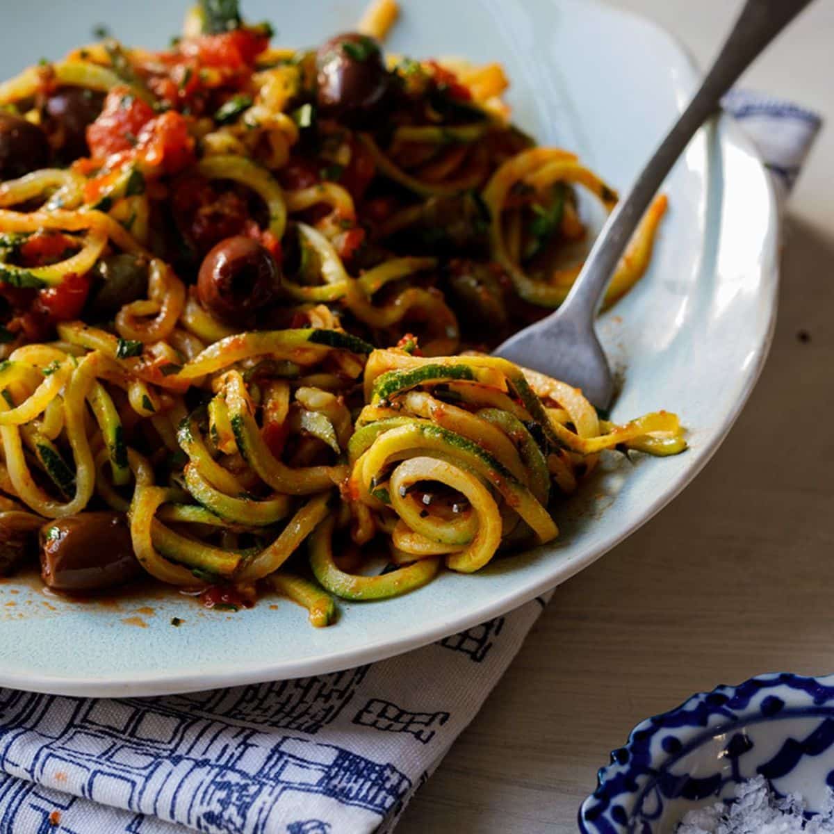 Paleo Zoodle Puttanesca Featured