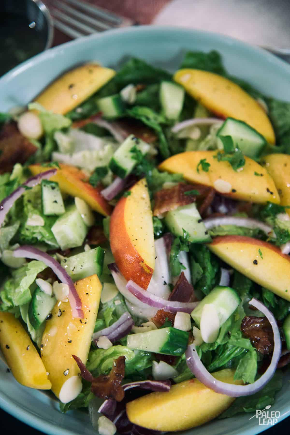 Peach And Bacon Salad Recipe Preparation