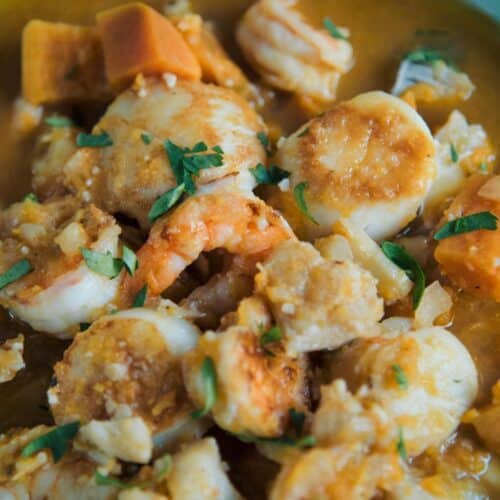 Cajun Sweet Potato and Seafood Chowder Recipe