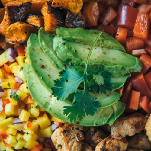 Chicken Fajita Bowl with Mango Salsa Recipe