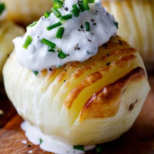 Hasselback Potatoes With Paleo Sour Cream Recipe