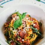 Keto Zucchini Noodles with Tomato-Basil Sauce Recipe