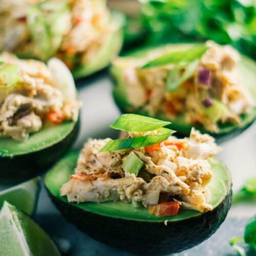 Keto Chicken Salad Stuffed Avocado Recipe