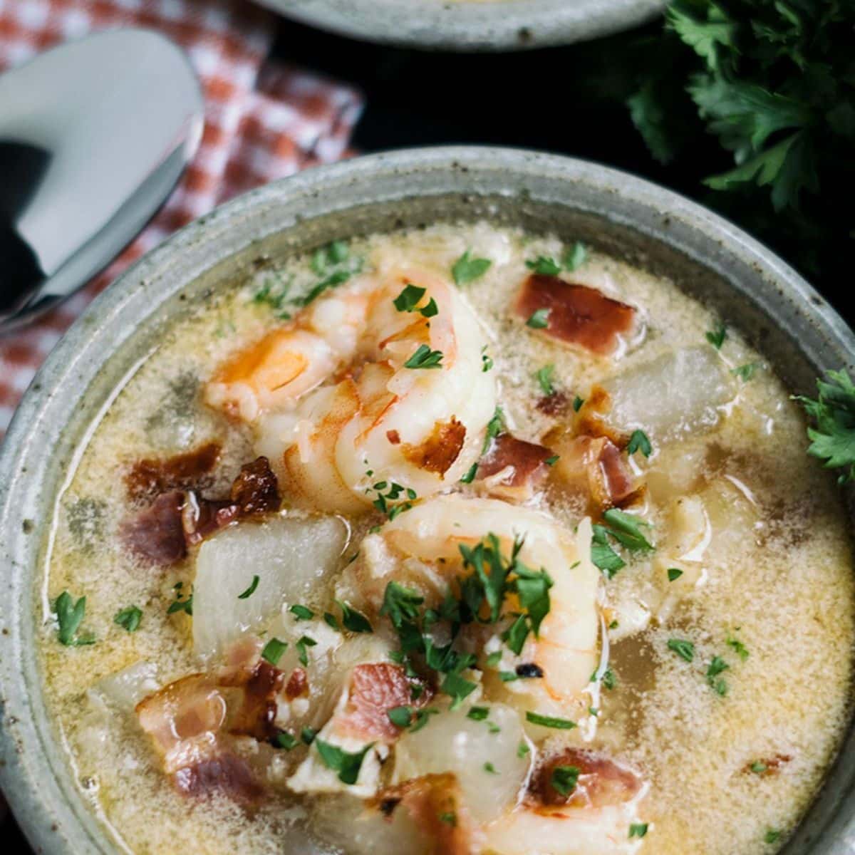 Keto Seafood Chowder Featured