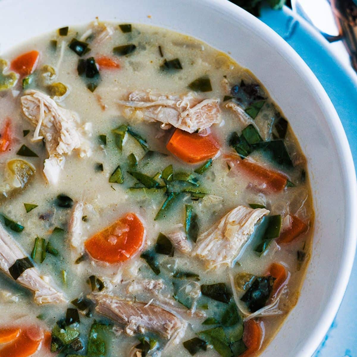 Creamy Leftover Turkey Soup Featured
