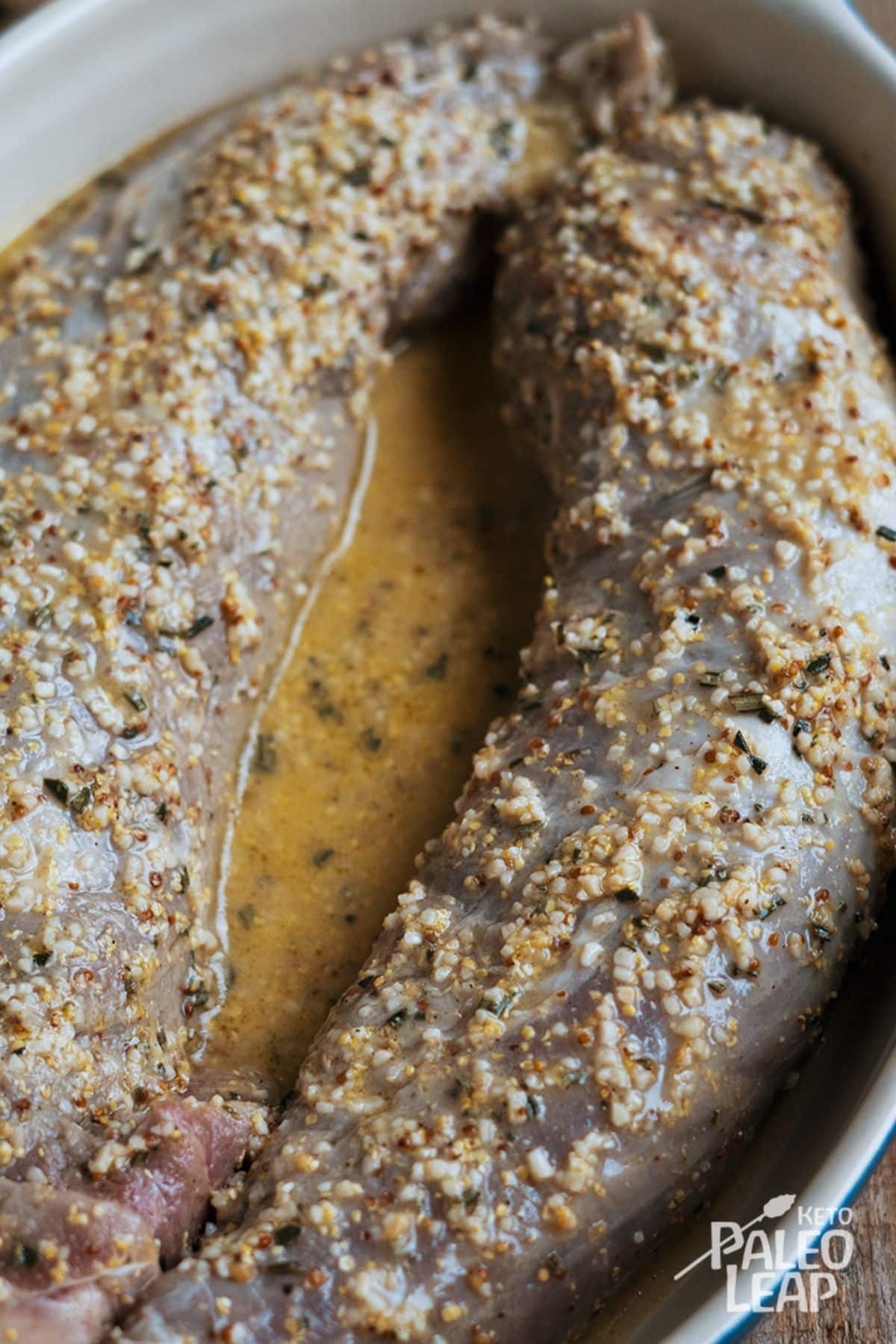 Roasted Garlic-Mustard Pork Recipe Preparation