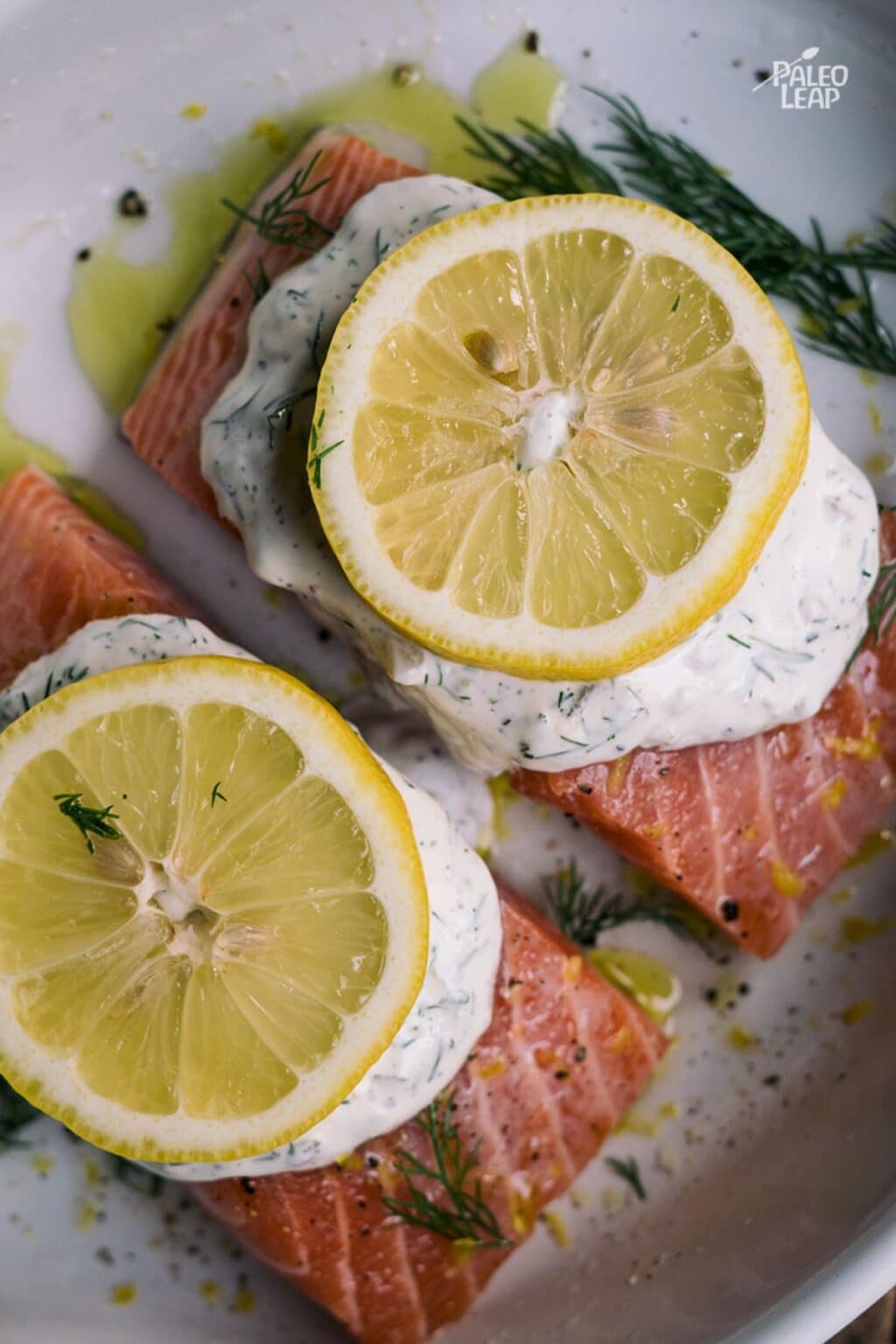Salmon with LemonDill Sauce Recipe Paleo Leap