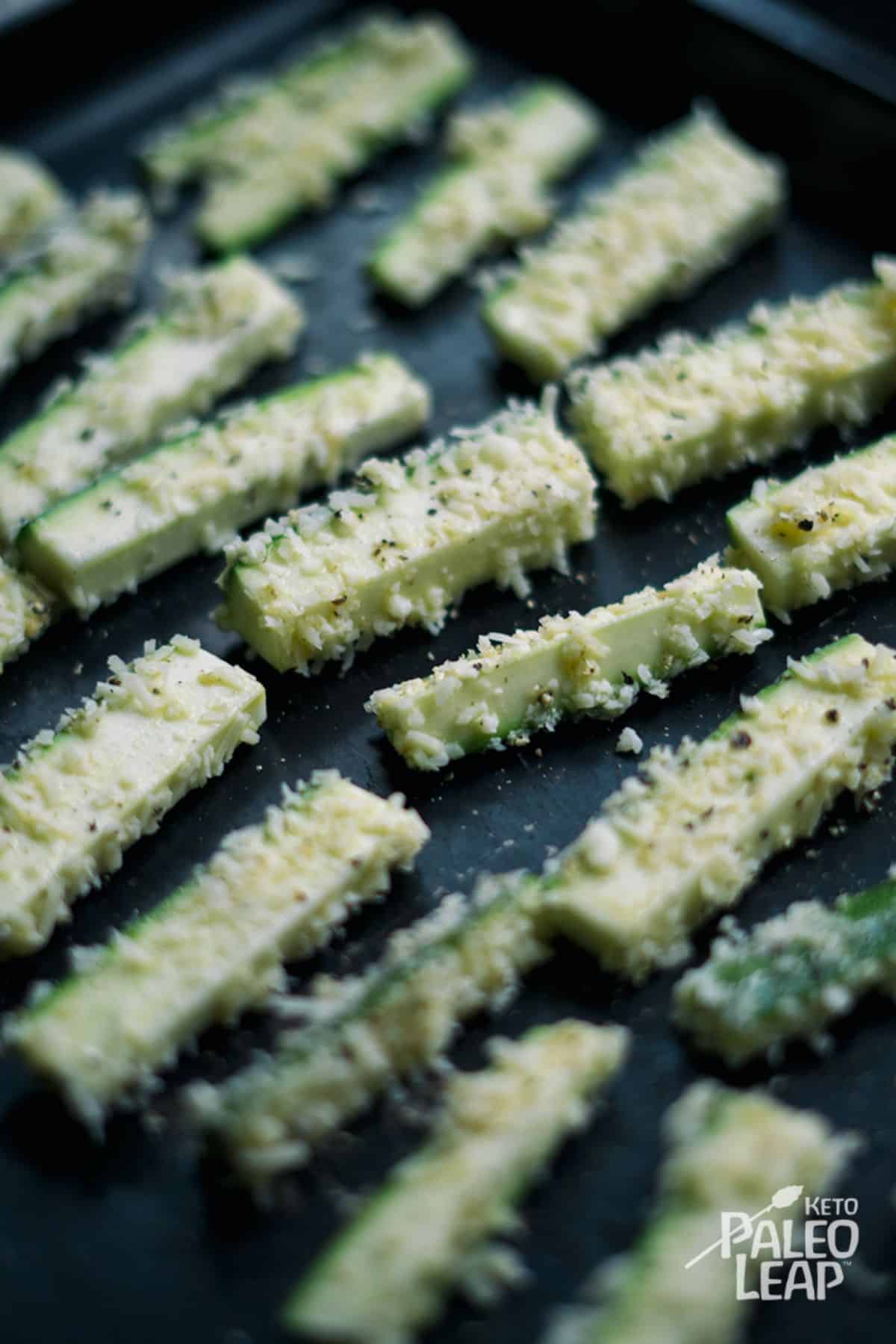 Keto Zucchini Fries Recipe Preparation