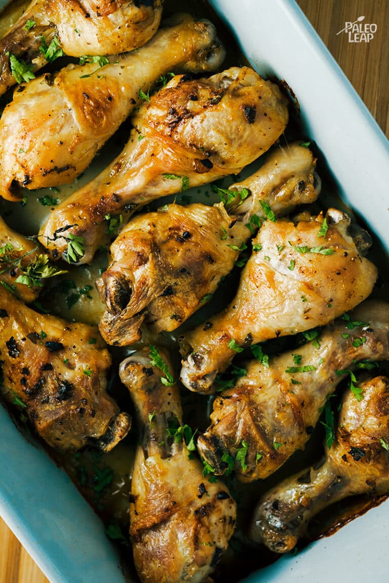 Lemon And Garlic Chicken Drumsticks Recipe | Paleo Leap