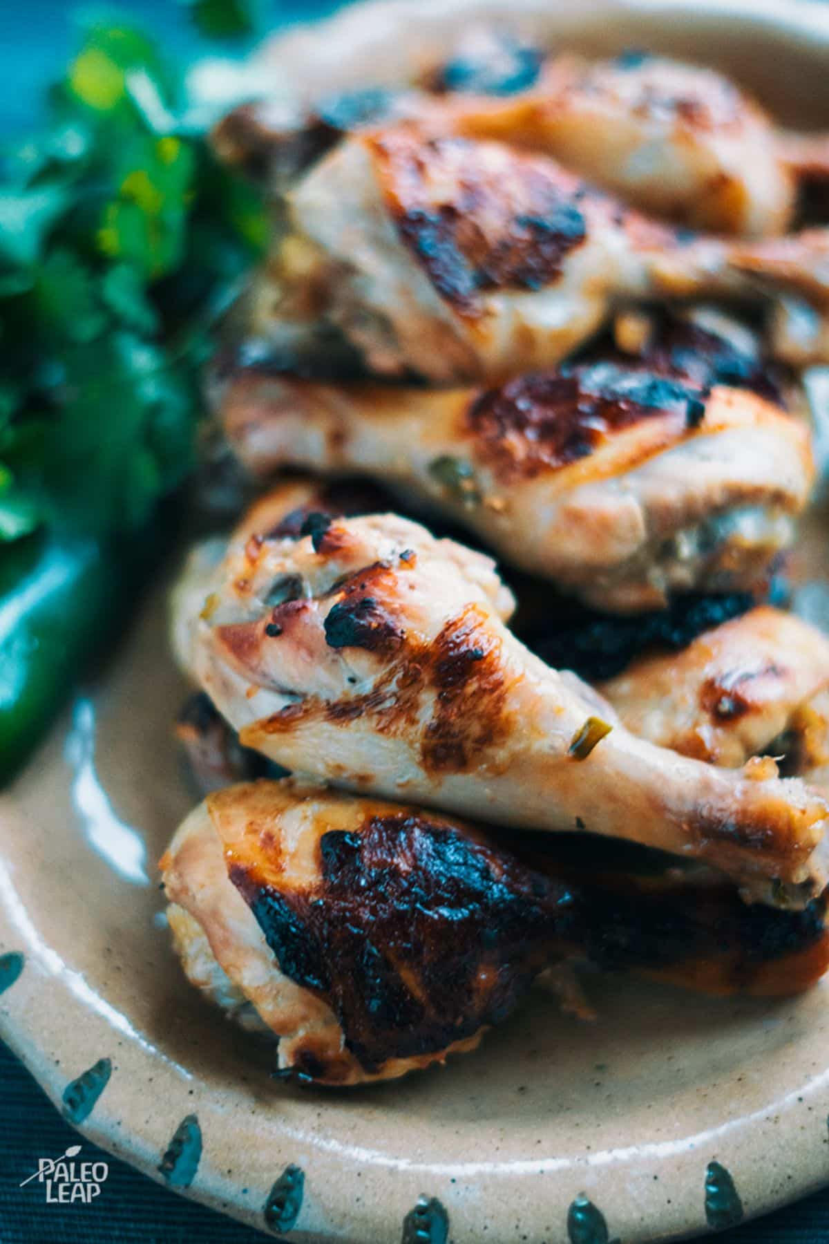 Citrus Pineapple Marinated Chicken on a plate.