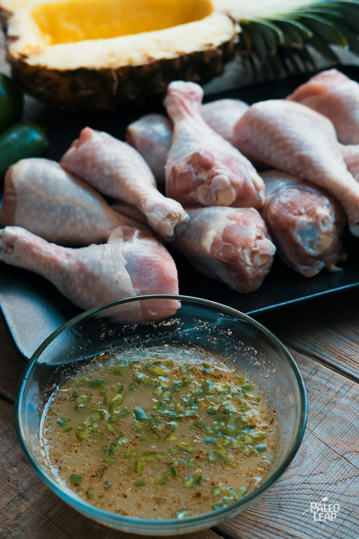 Citrus Pineapple Marinated Chicken preparation.