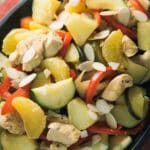 Tropical Chicken Stir-Fry in a pan.