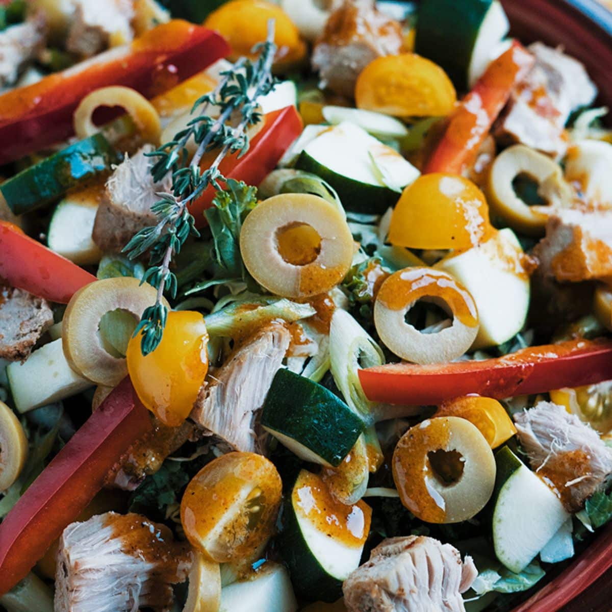 Mexican-Style Tuna Salad in a bowl.