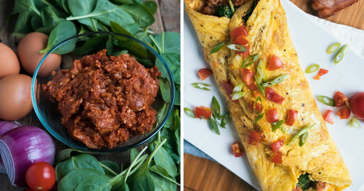 Chorizo And Spinach Omelette Recipe Paleo Leap