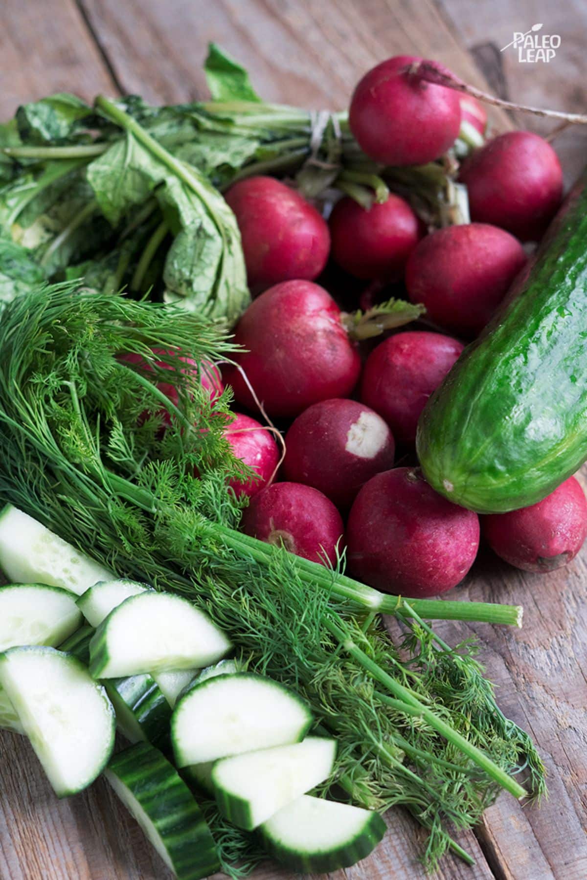 Cucumber And Radish Salad preparation.