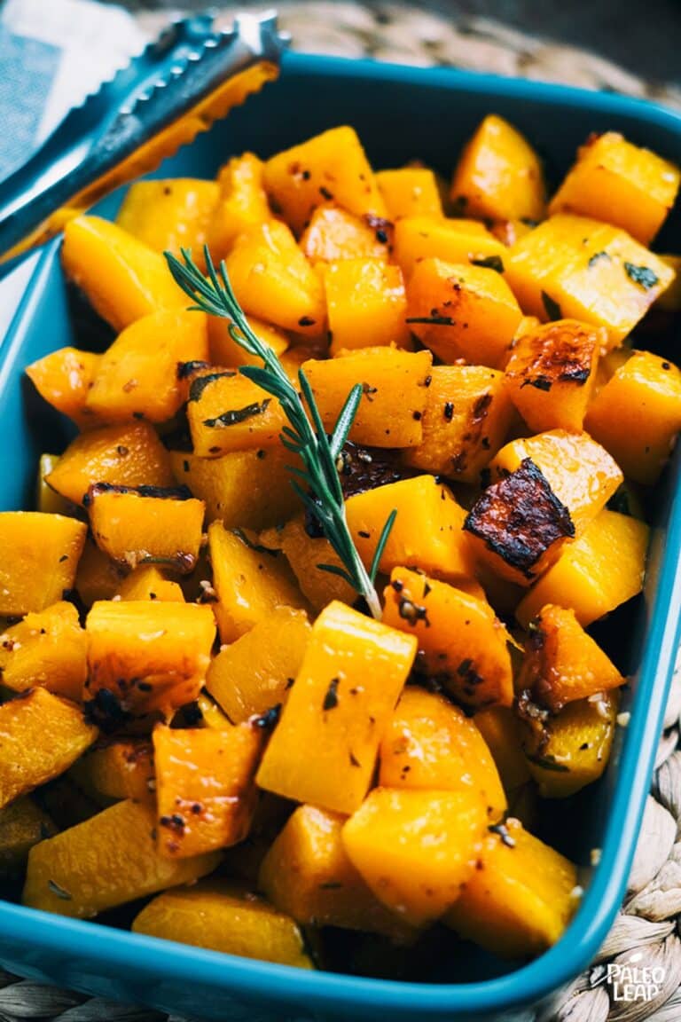 Garlic And Herb Roasted Butternut Squash Recipe Paleo Leap