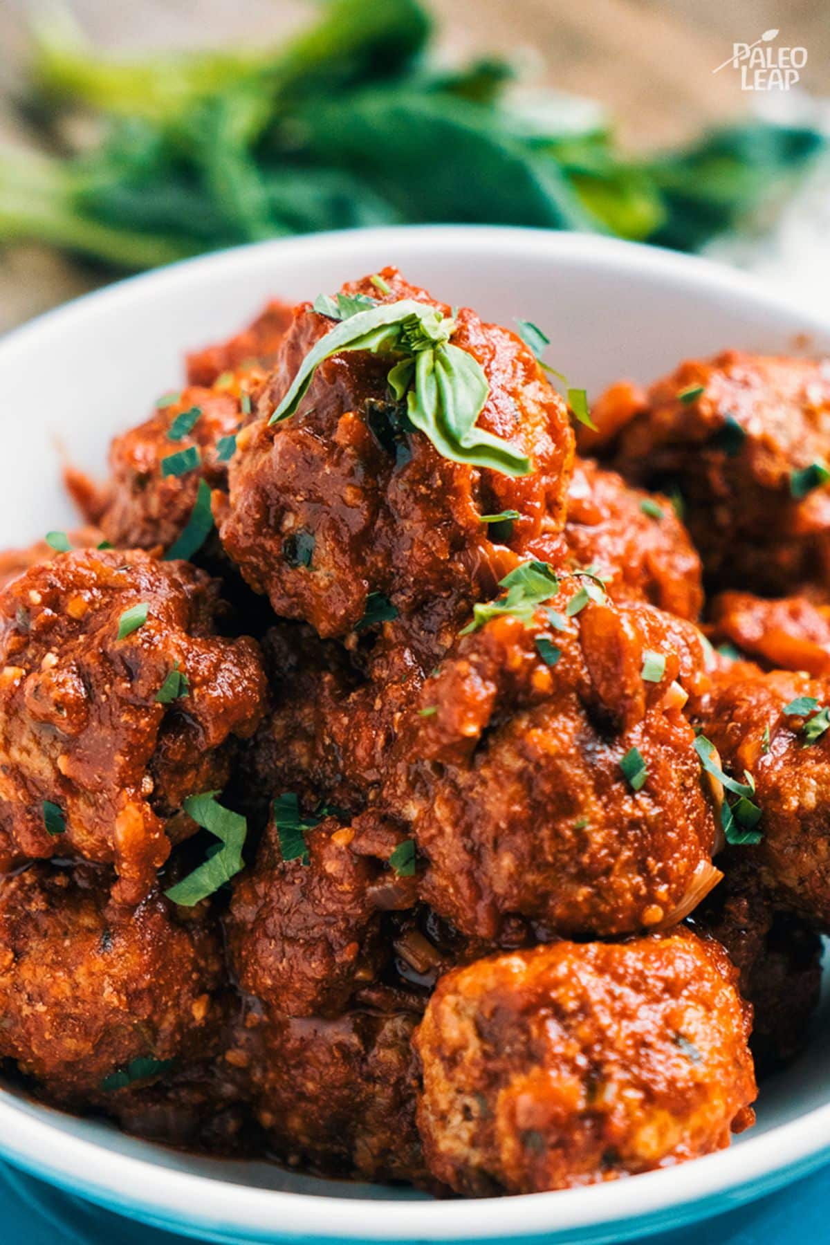Meatballs With Marinara Sauce in a bowl.