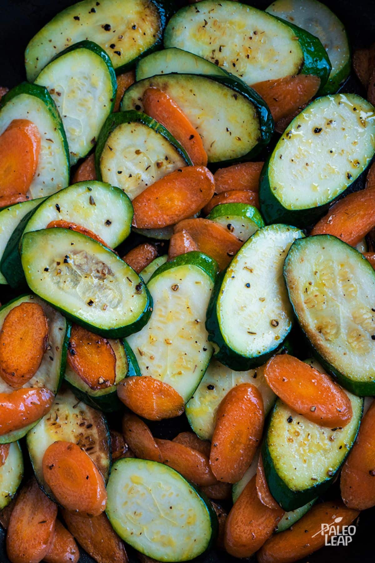 Sautéed Carrots And Zucchini preparation.