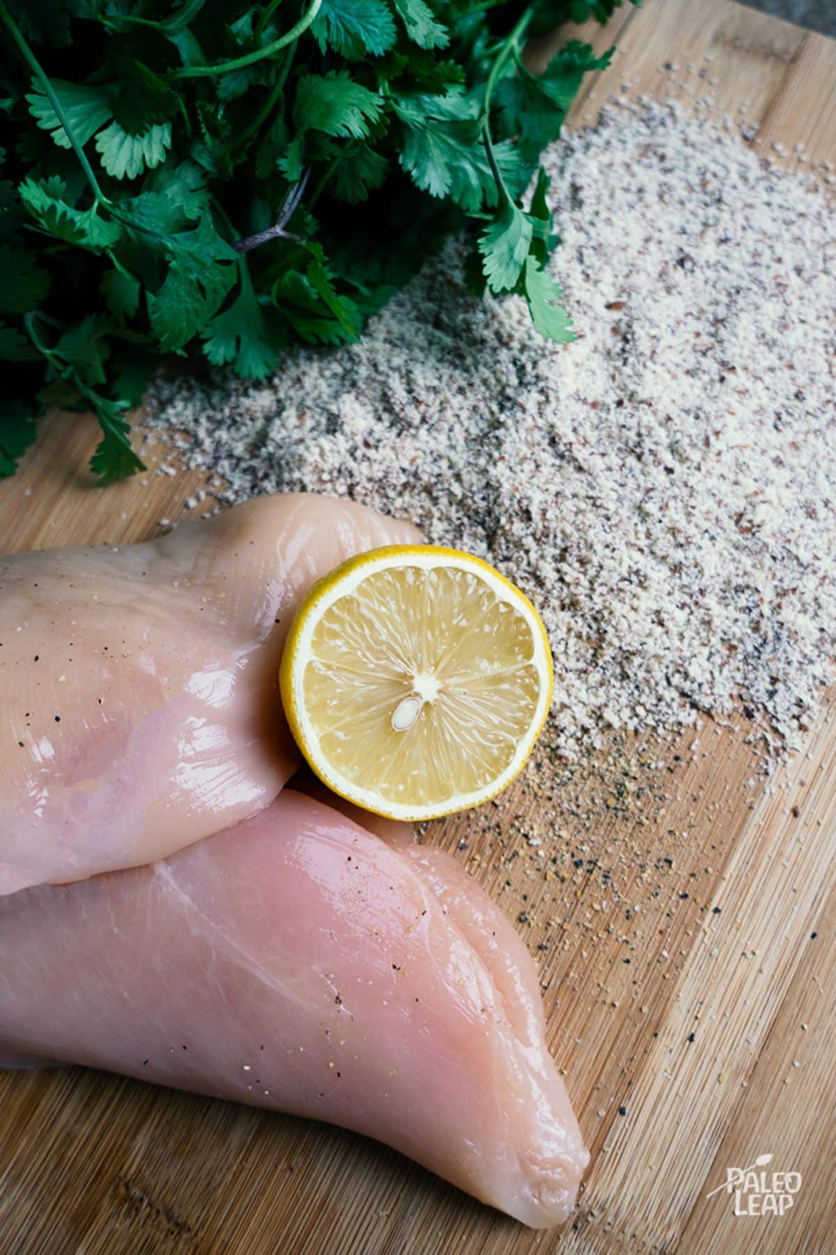 Lemon Pepper Chicken preparation.