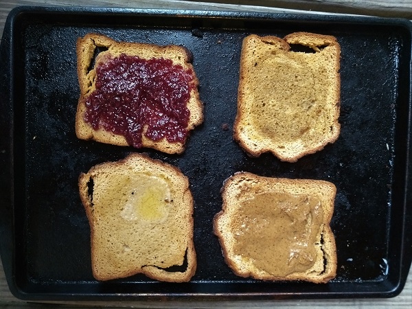 Bread with different toppings